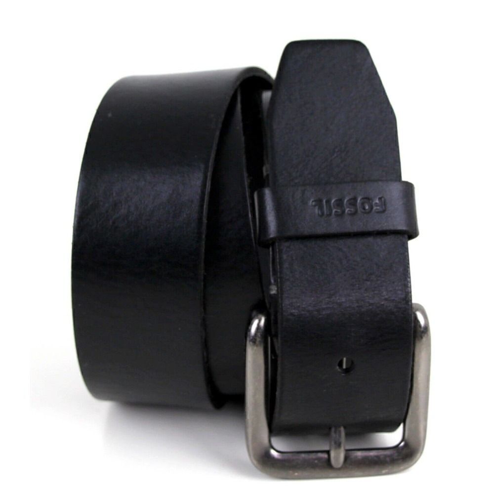 Fossil SADDLE BLACK GENUINE LEATHER 1.5"Wd CASUAL DRESS MEN'S BELT Sz 34 (B42